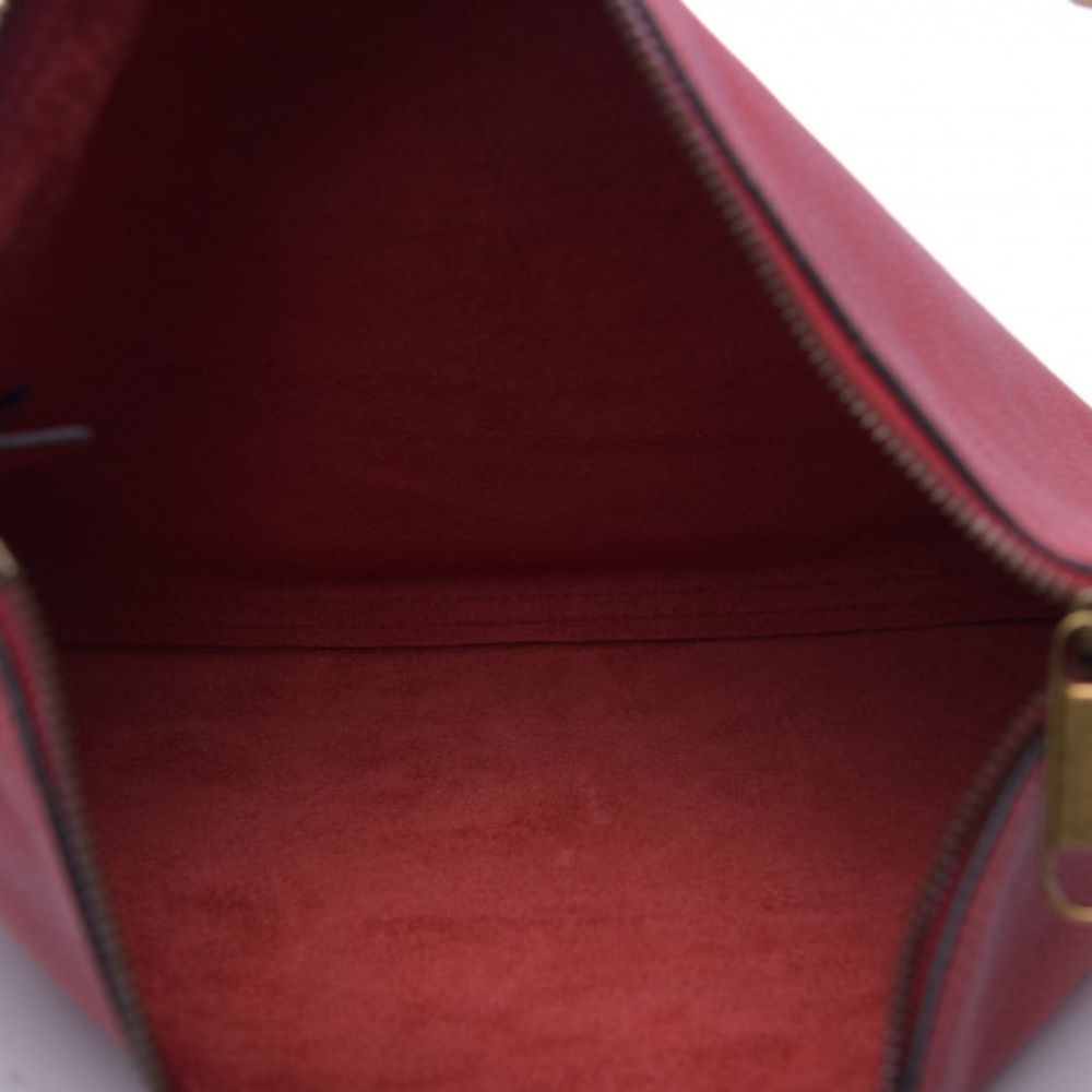 GUCCI  Pebbled Calfskin Medium Logo Portfolio Clutch Hibiscus Red - Picture 4 of 8